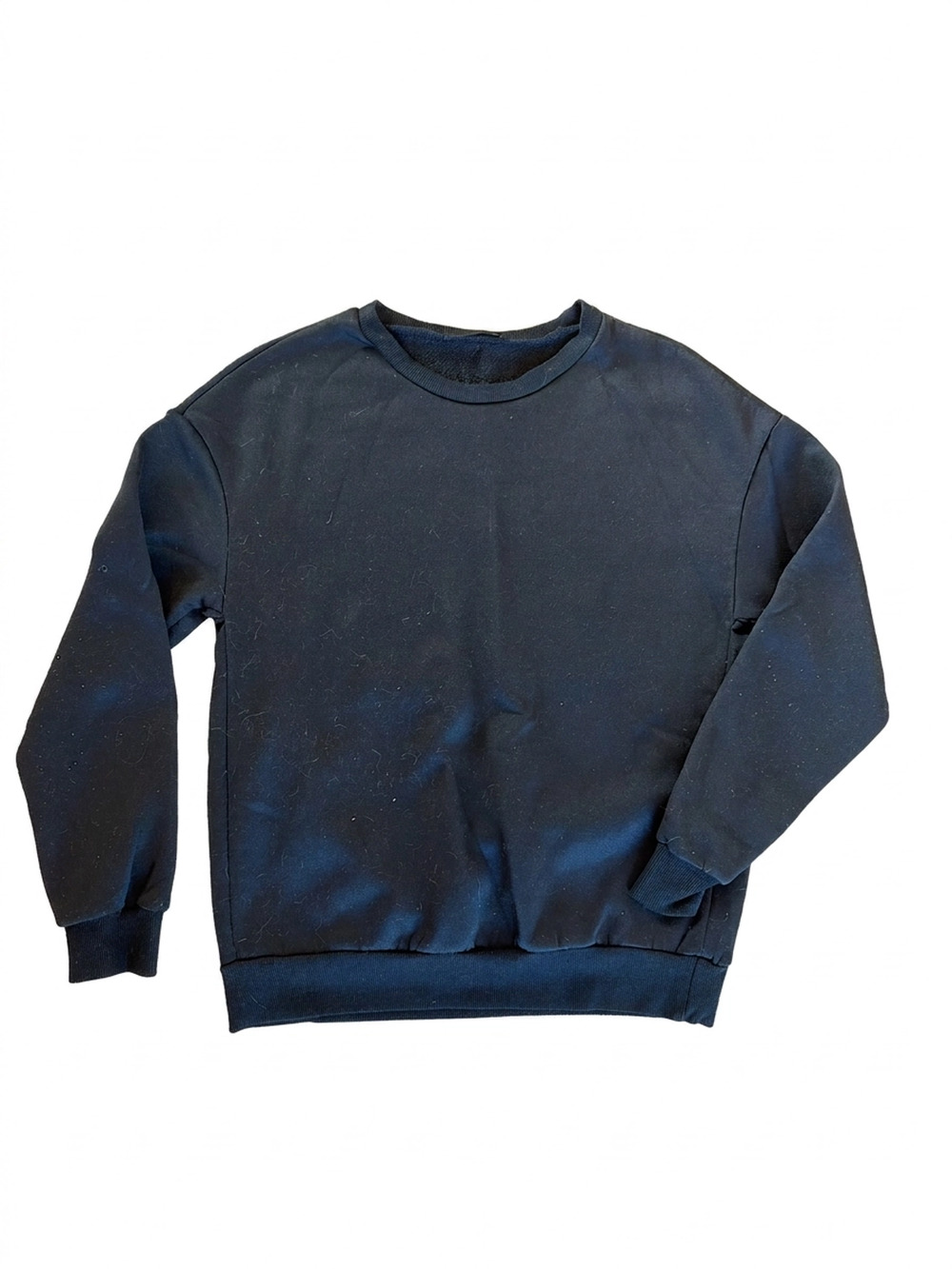 Shein Crewneck Sweater | Women's XS | Black Minimal Cotton Blend